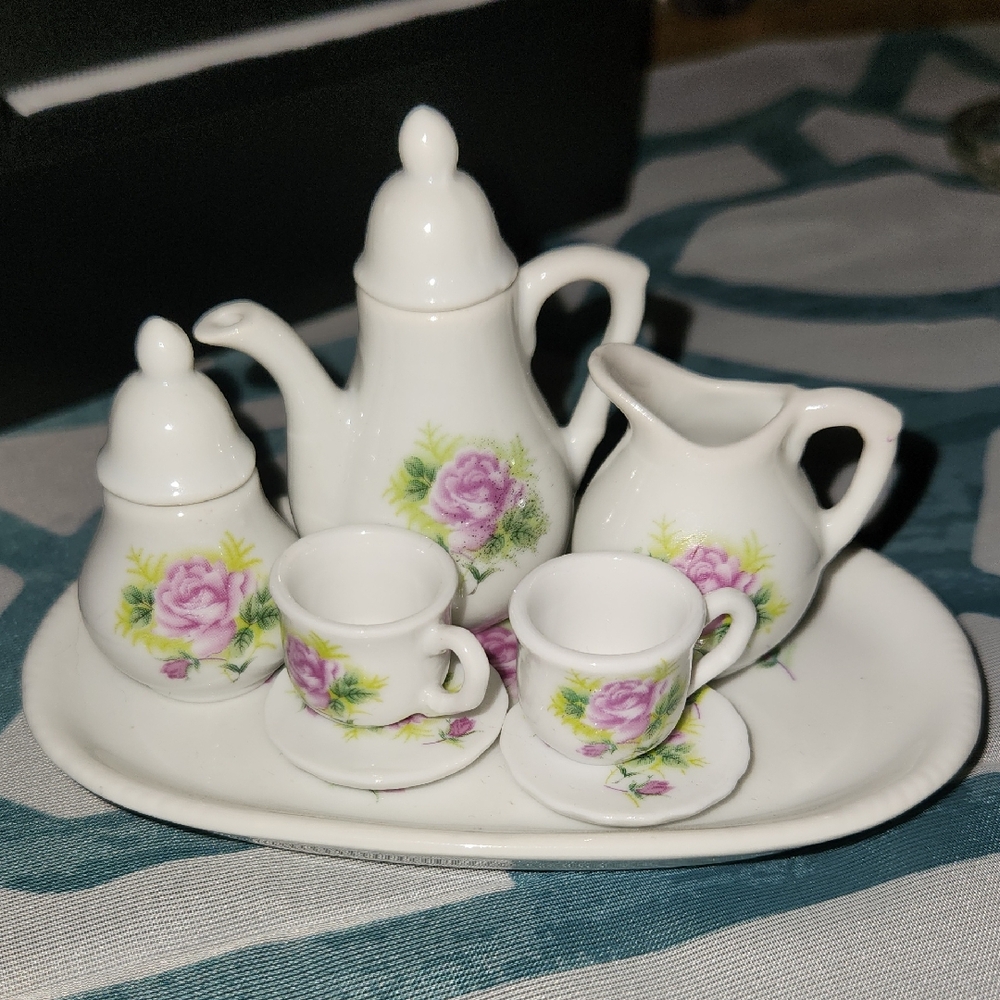 Floral Miniature Tea Set